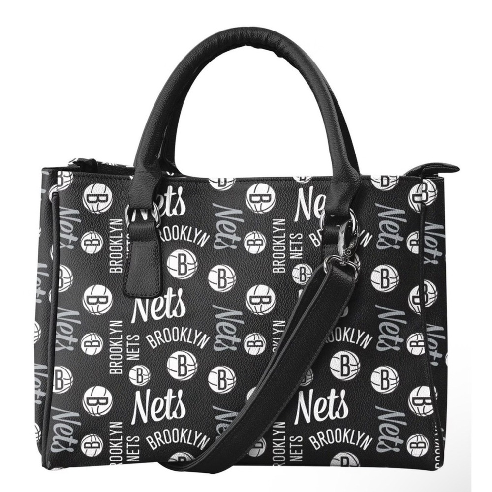 FOCO Brooklyn Nets Women's Repeat Brooklyn Tote Black/White NWT
